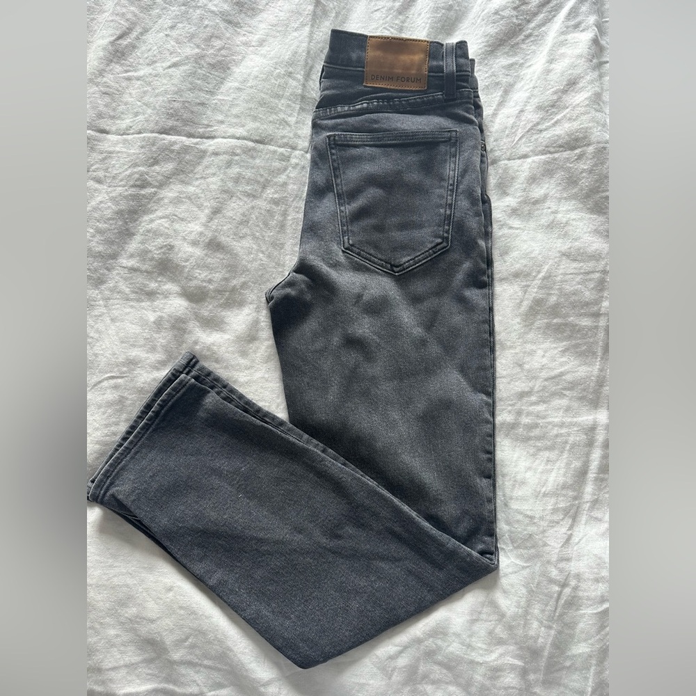 Denim Forum Arlo High Rise Jeans in Charcoal